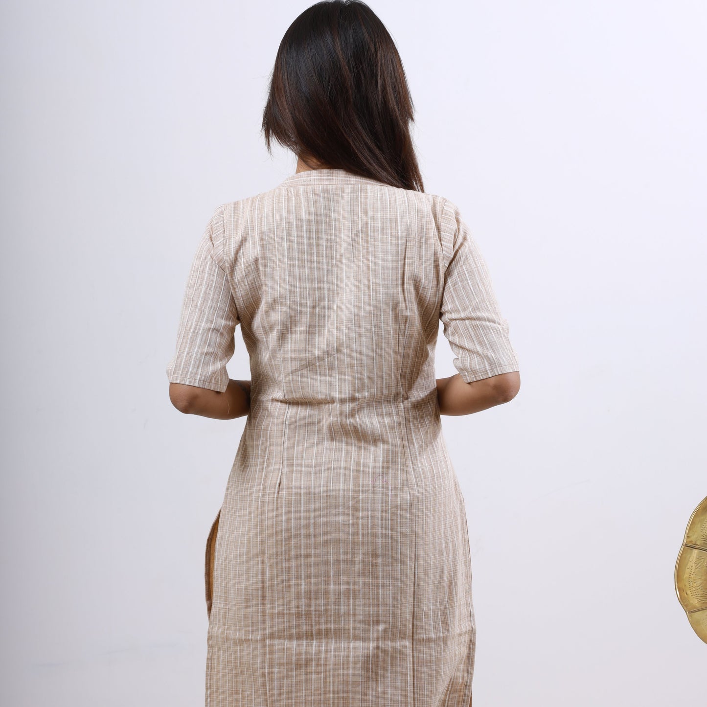Cotton Katariya stripes(chiku color)