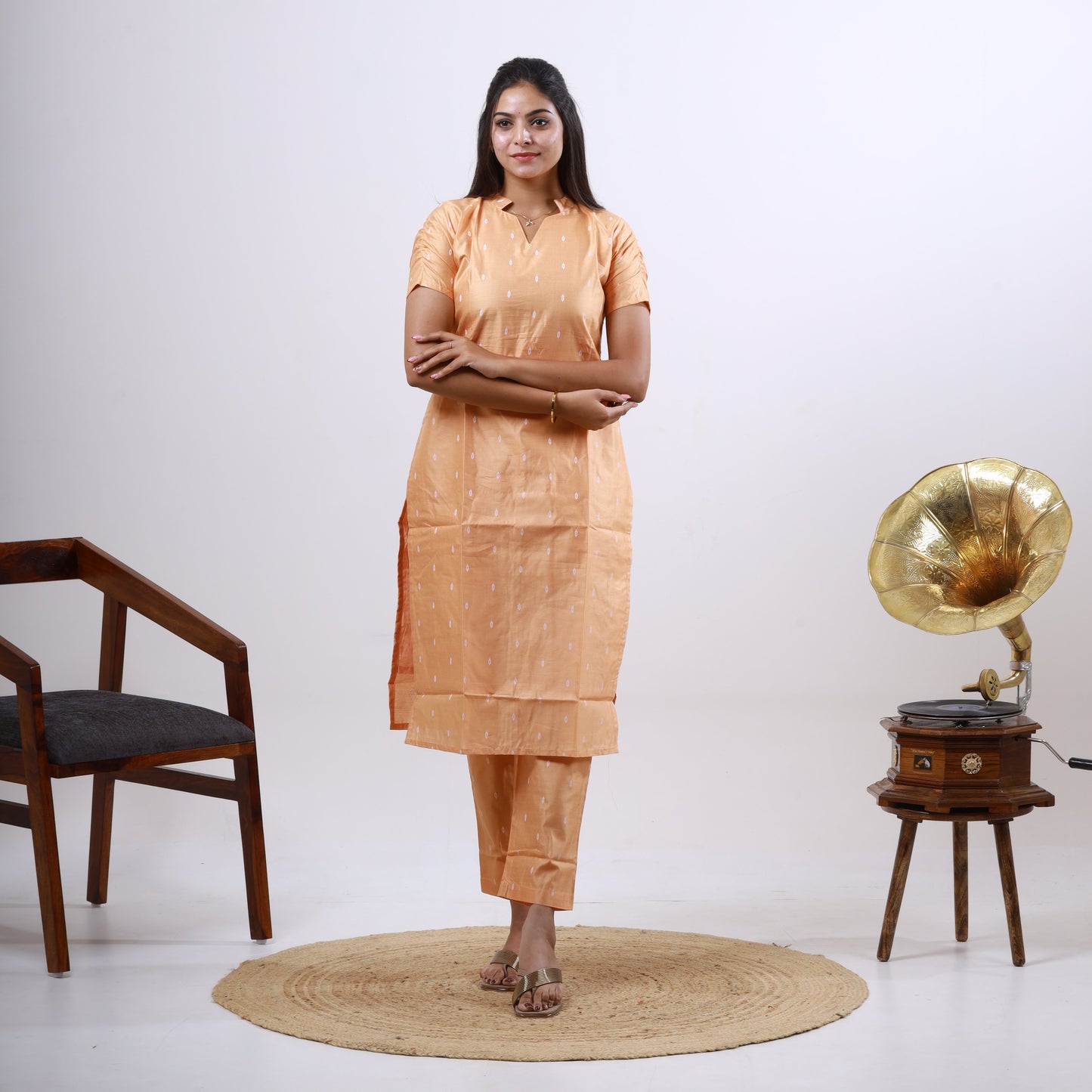 Tussar Silk Top and Bottom