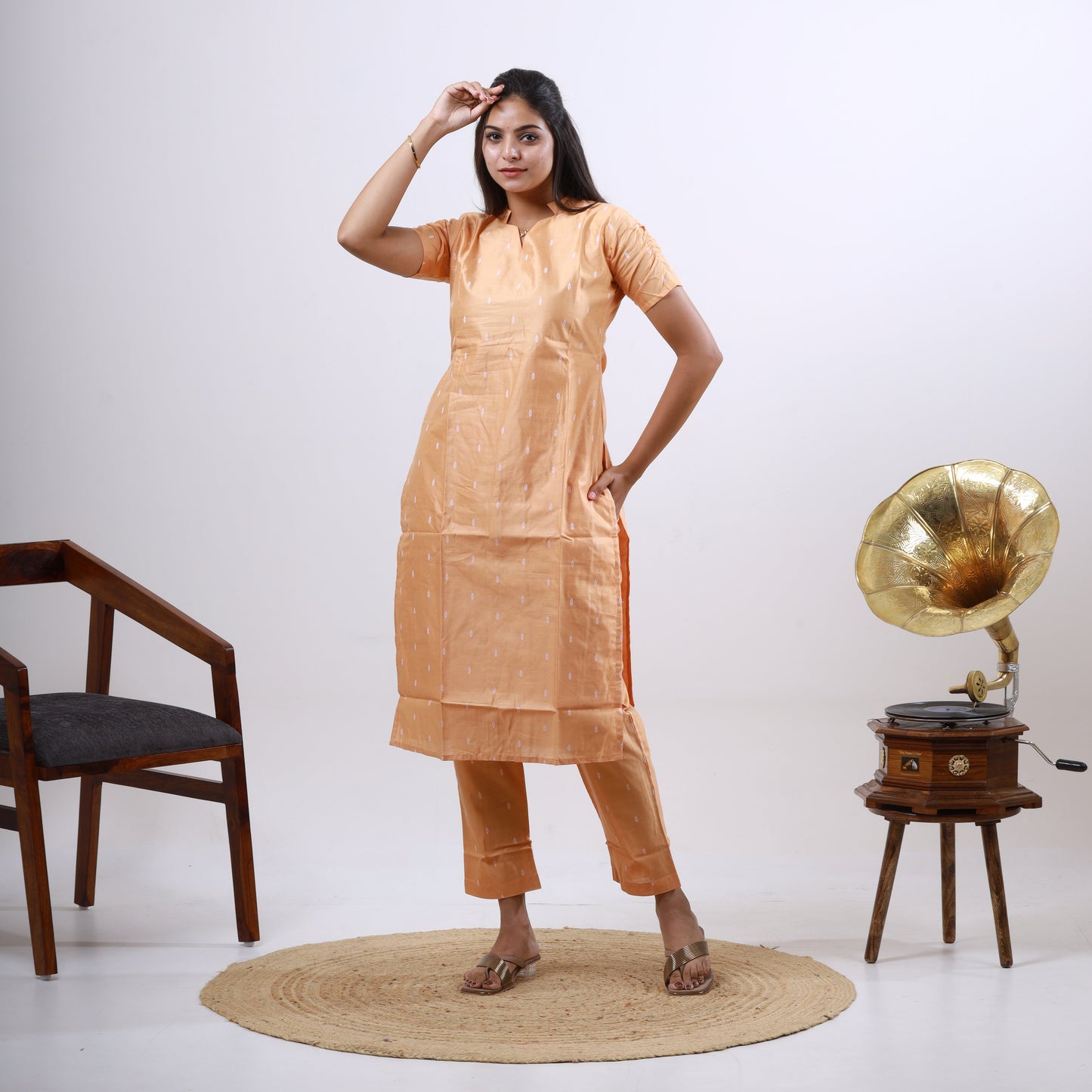 Tussar Silk Top and Bottom