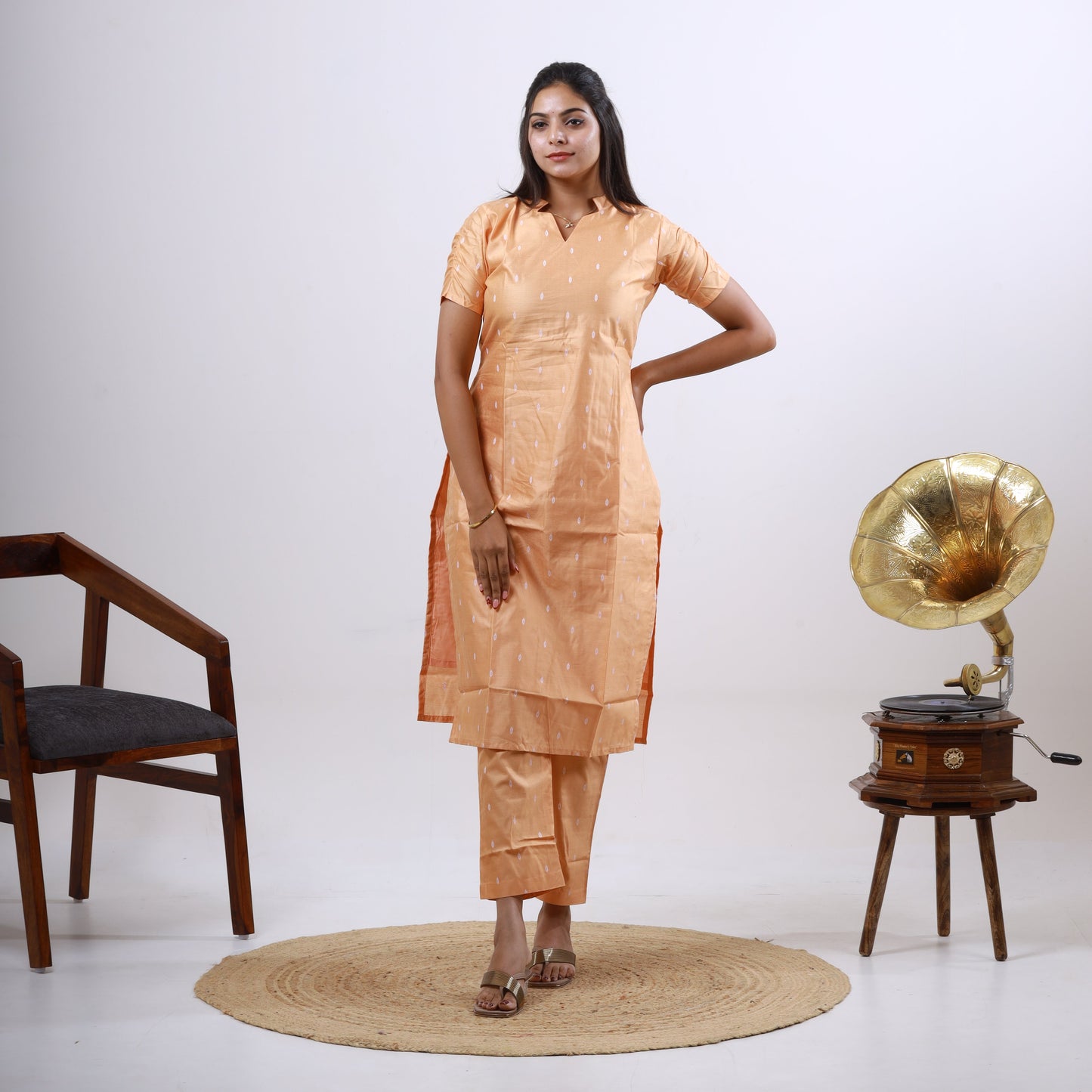 Tussar Silk Top and Bottom