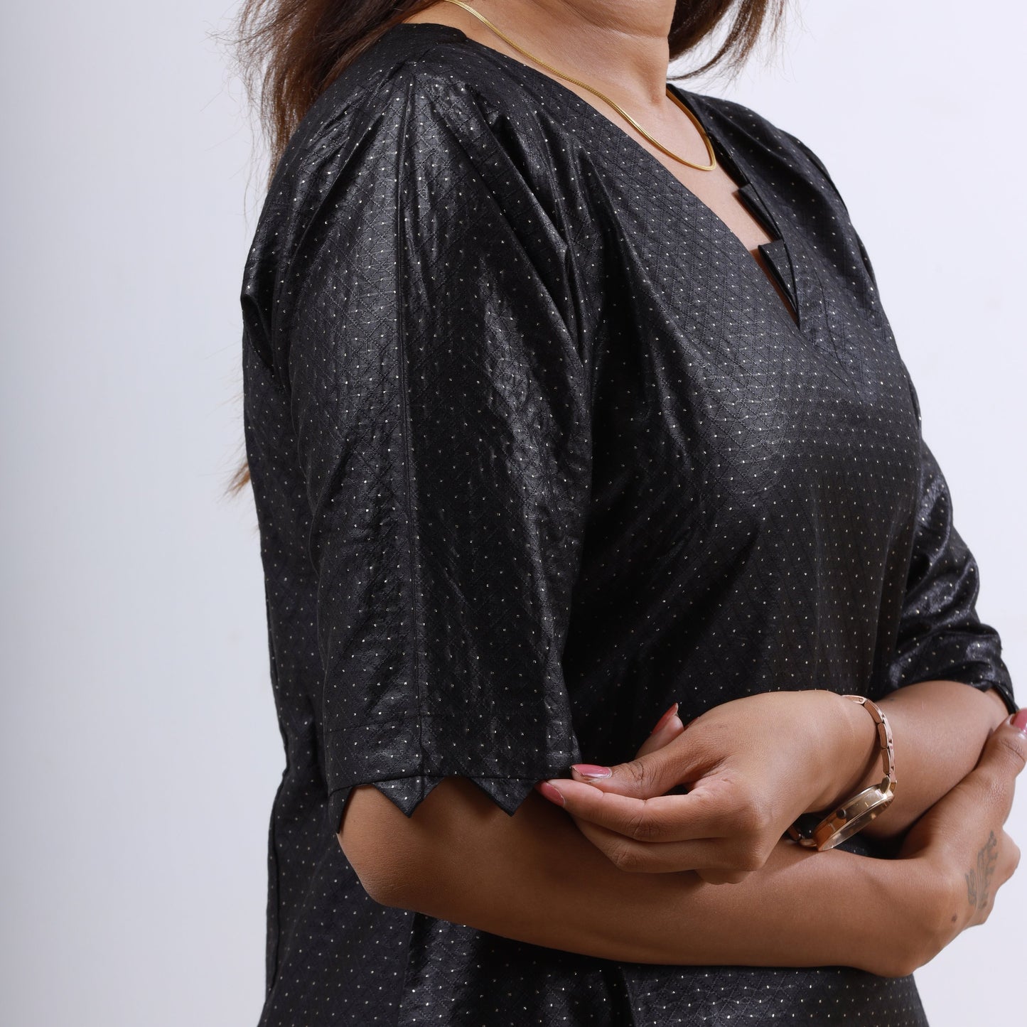 Falling Silk Diamond Butta (Dupatta Chanderi Jacquard)Top and dupatta