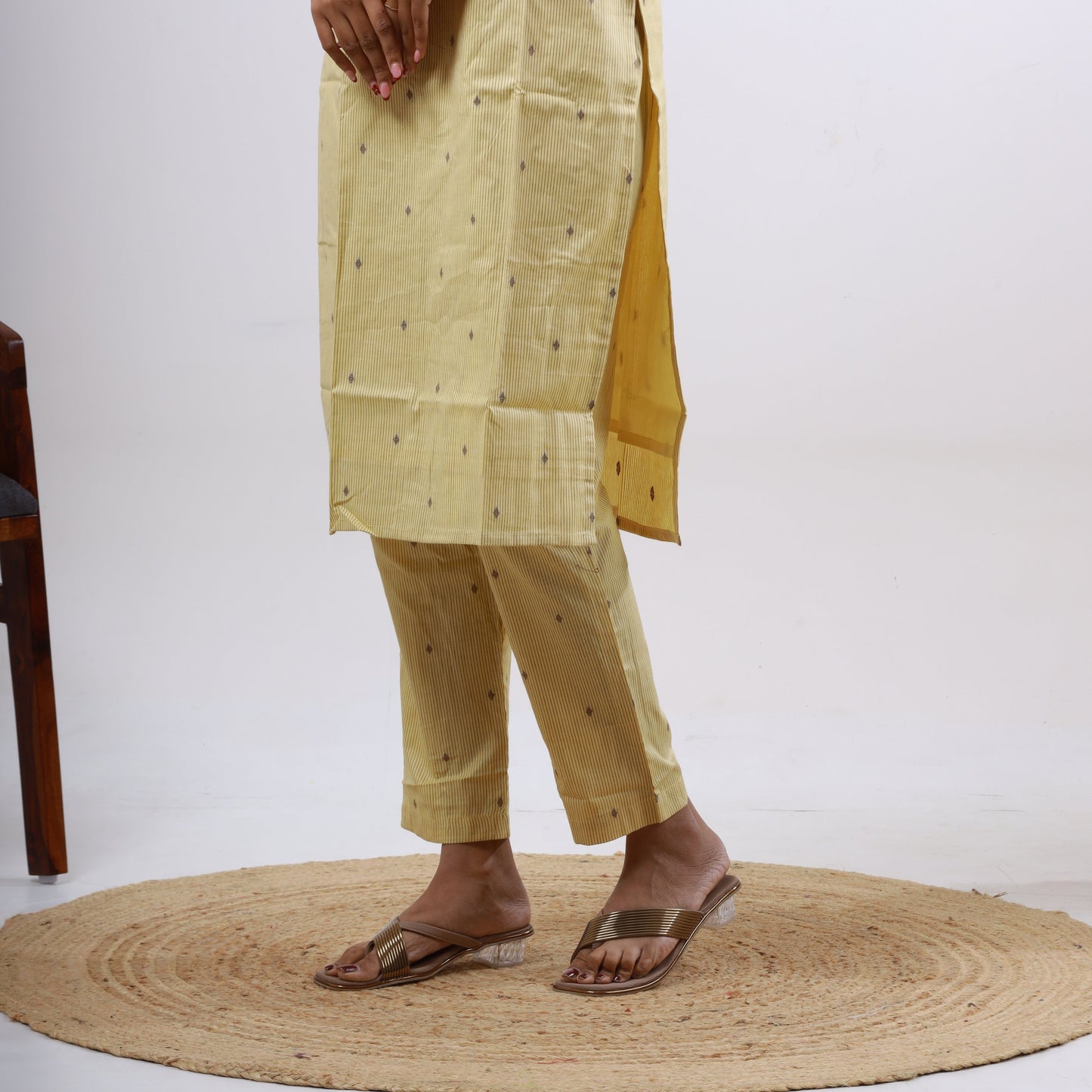 Cotton Small Diamond Butta Top and Bottom