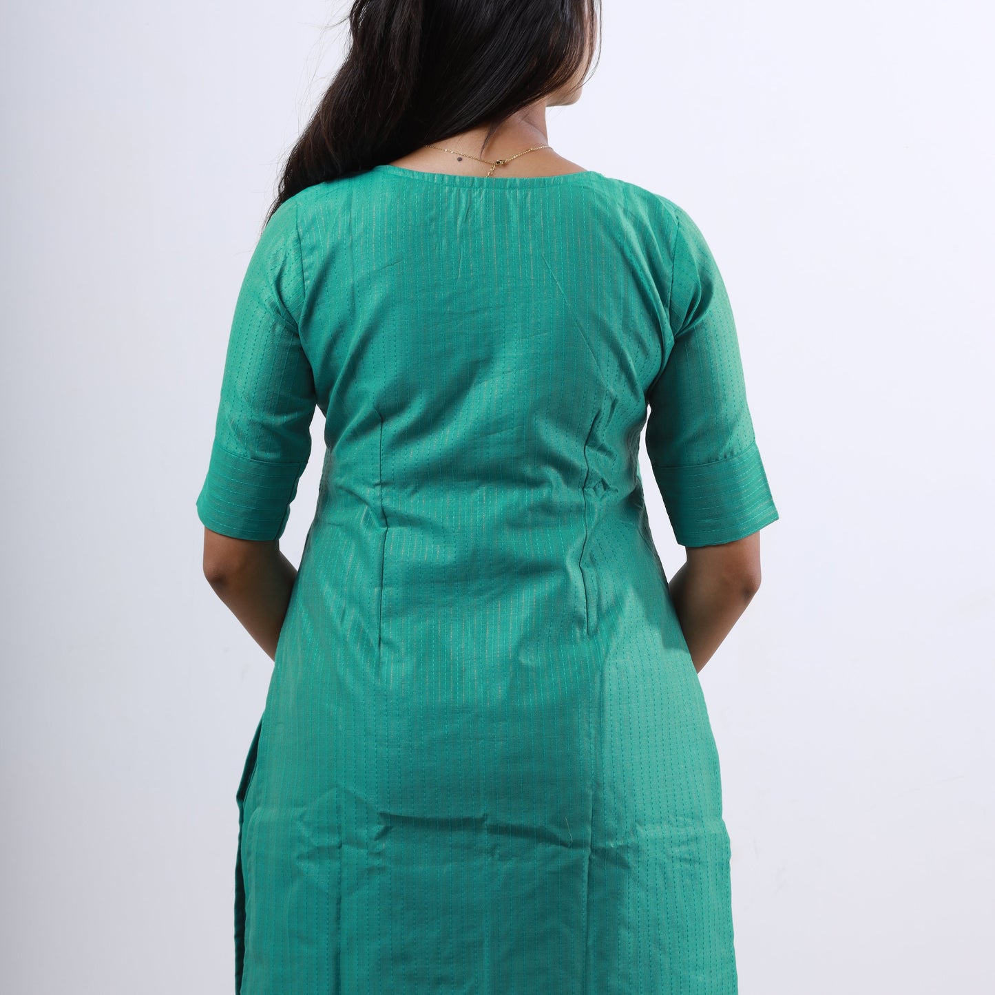 Tussar Silk Zari Muthu Stripes Organza Dupatta