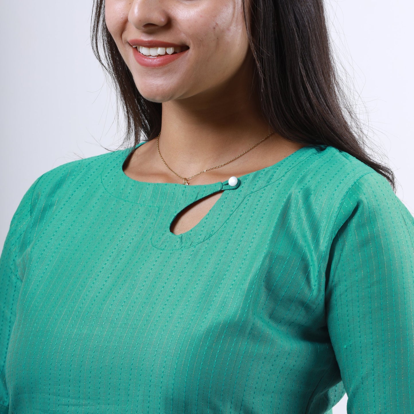 Tussar Silk Zari Muthu Stripes Organza Dupatta