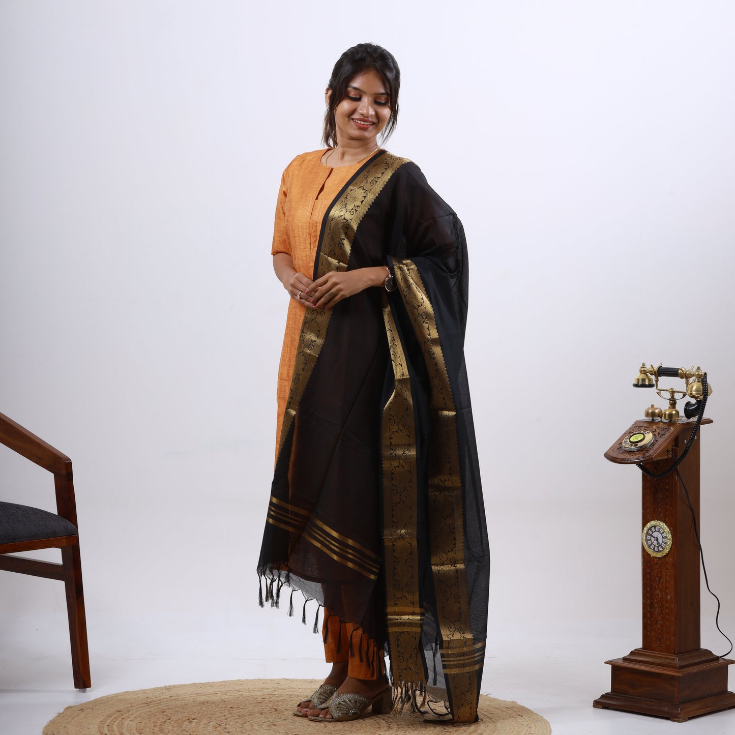 Kocha Zari Silk Set Softsilk Dupatta