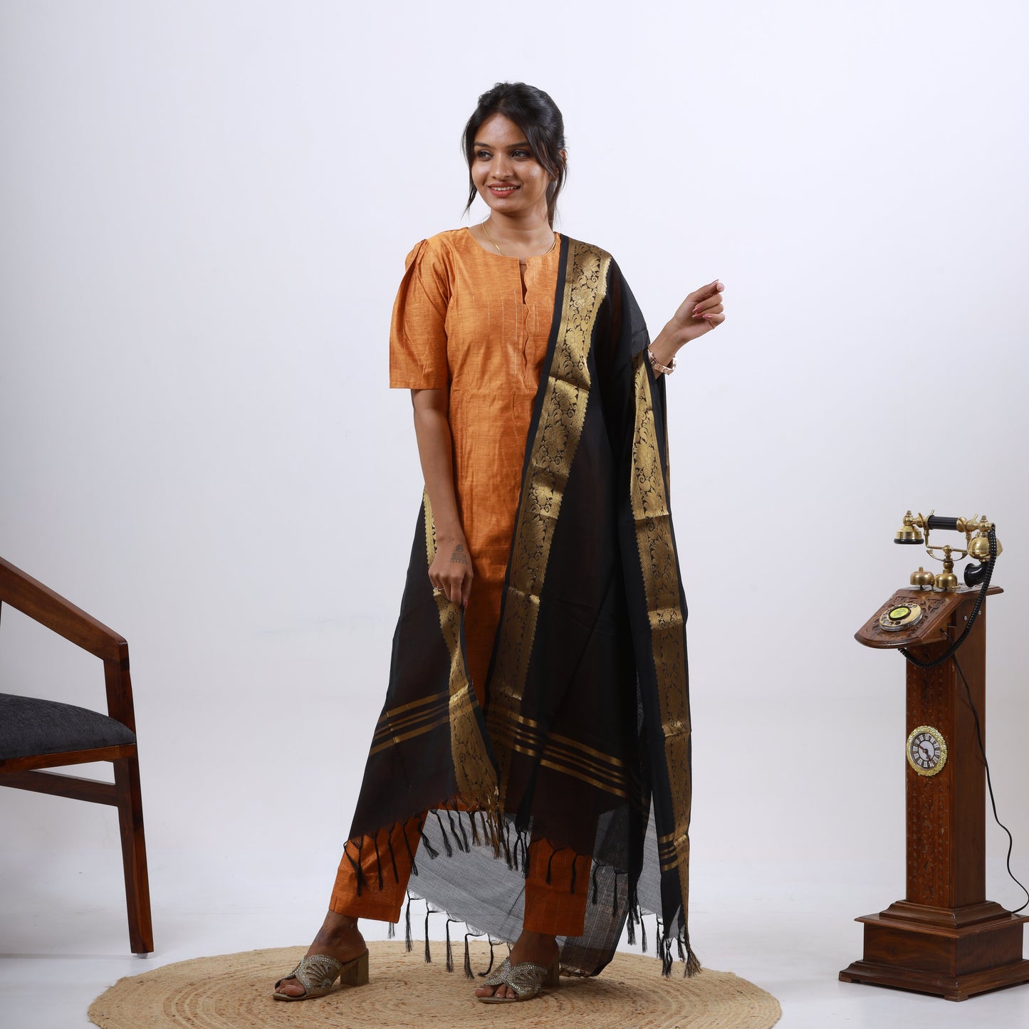 Kocha Zari Silk Set Softsilk Dupatta