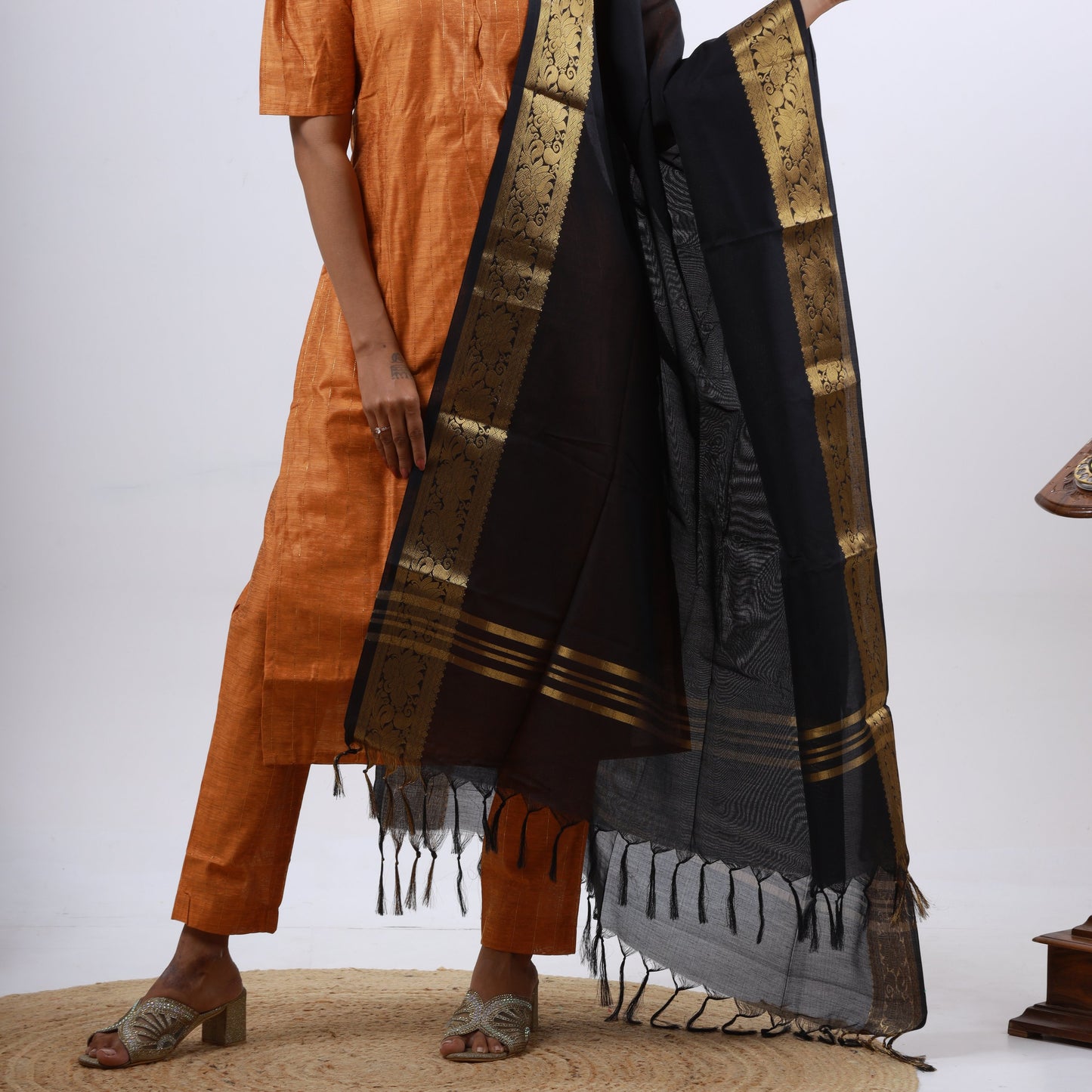 Kocha Zari Silk Set Softsilk Dupatta