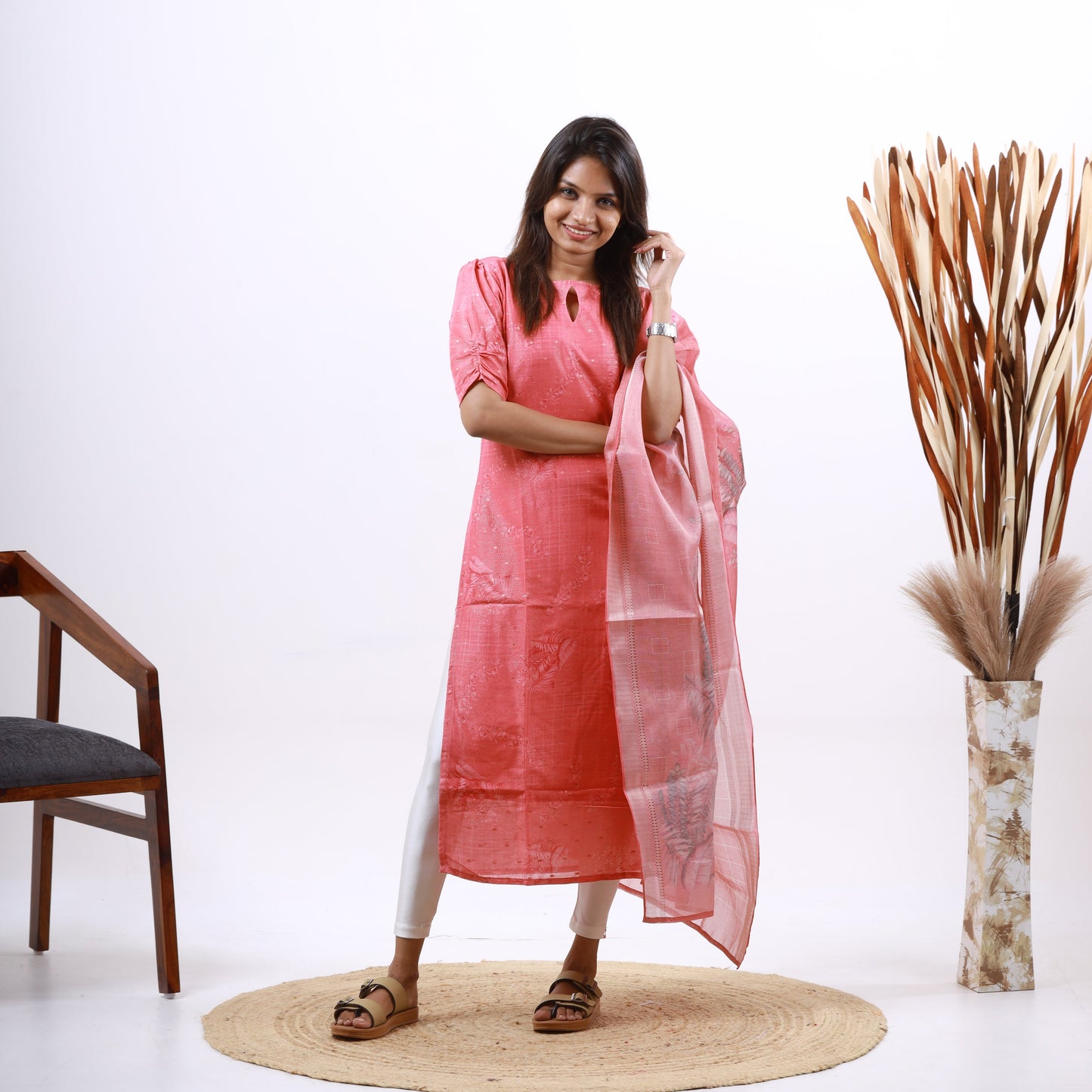 Silk Top and dupatta