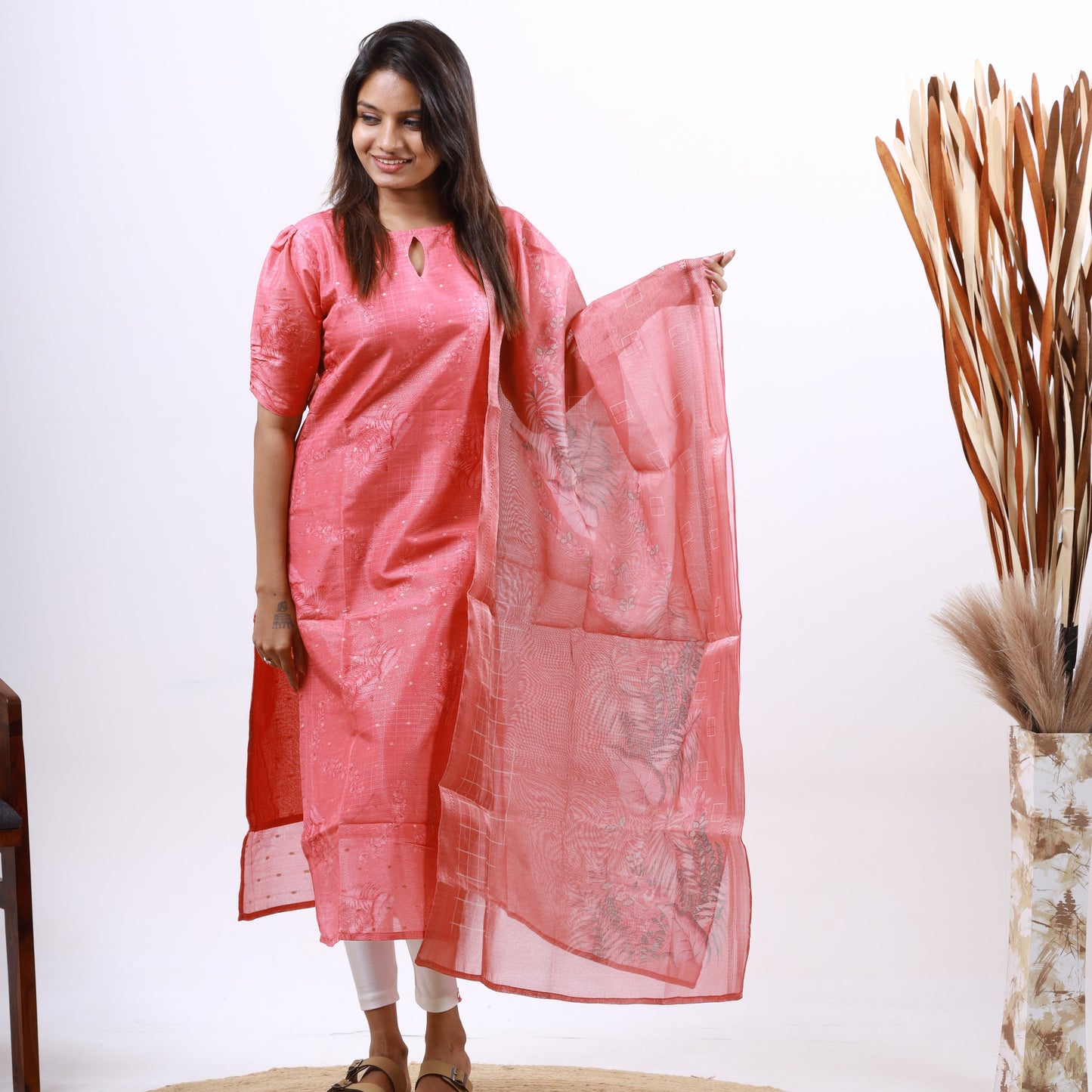 Silk Top and dupatta