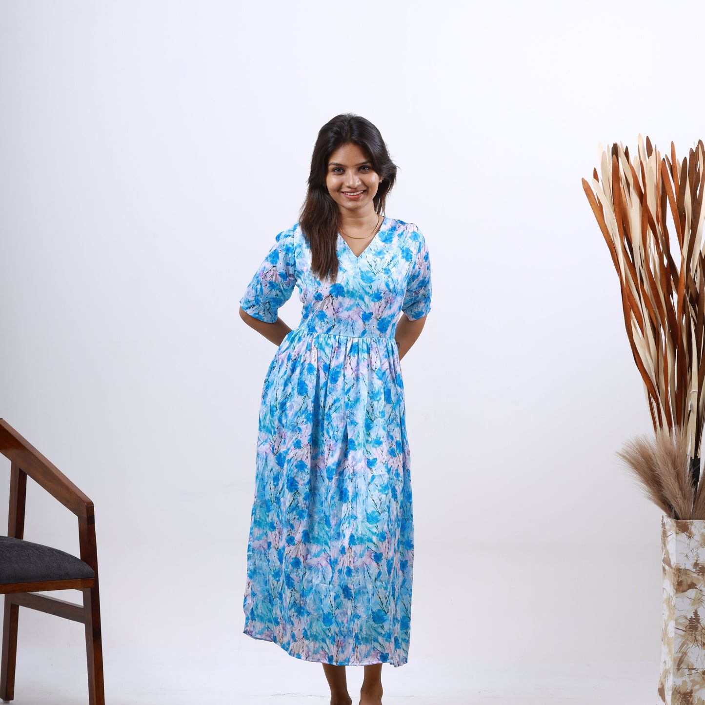 Satin Digital Print maxi