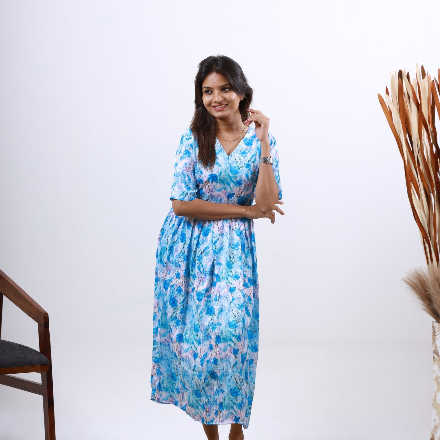 Satin Digital Print maxi