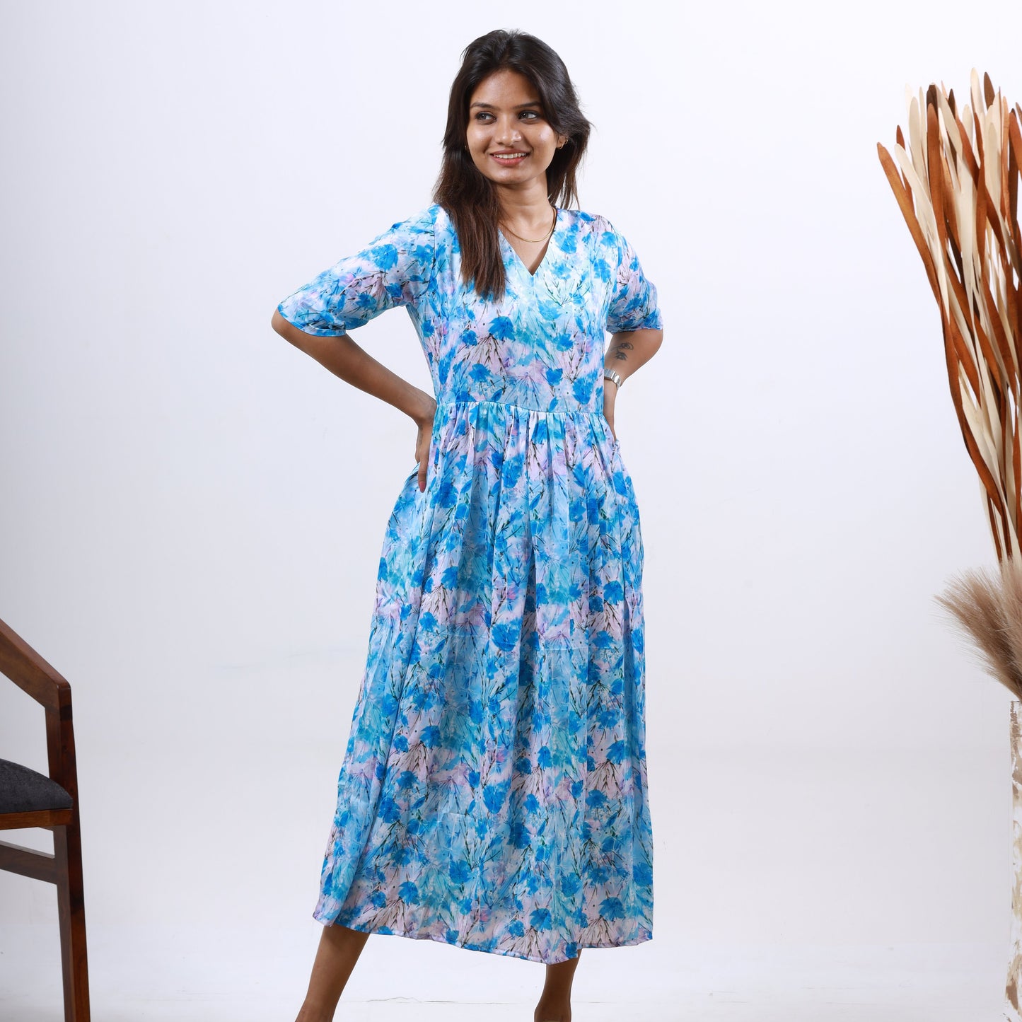 Satin Digital Print maxi