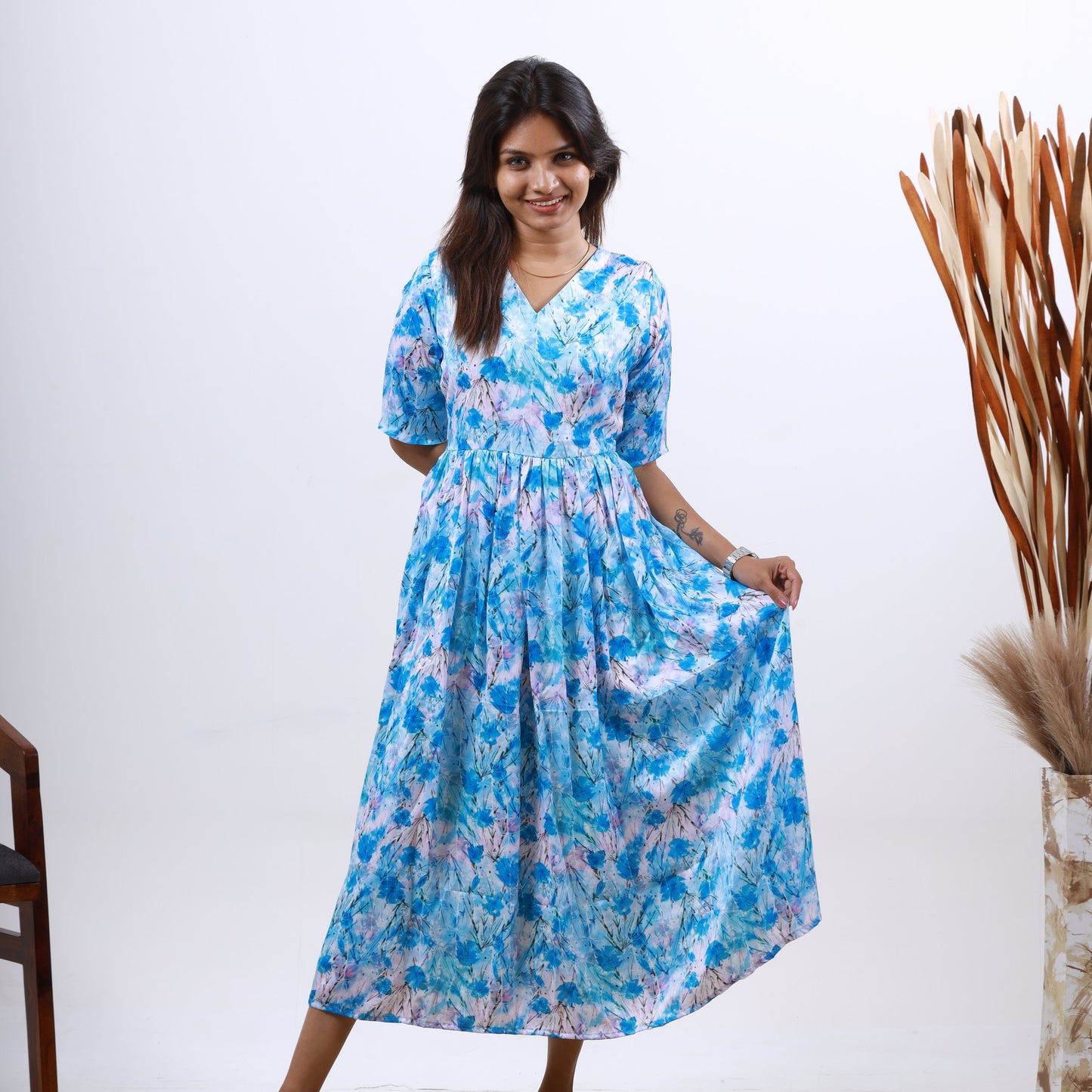 Satin Digital Print maxi