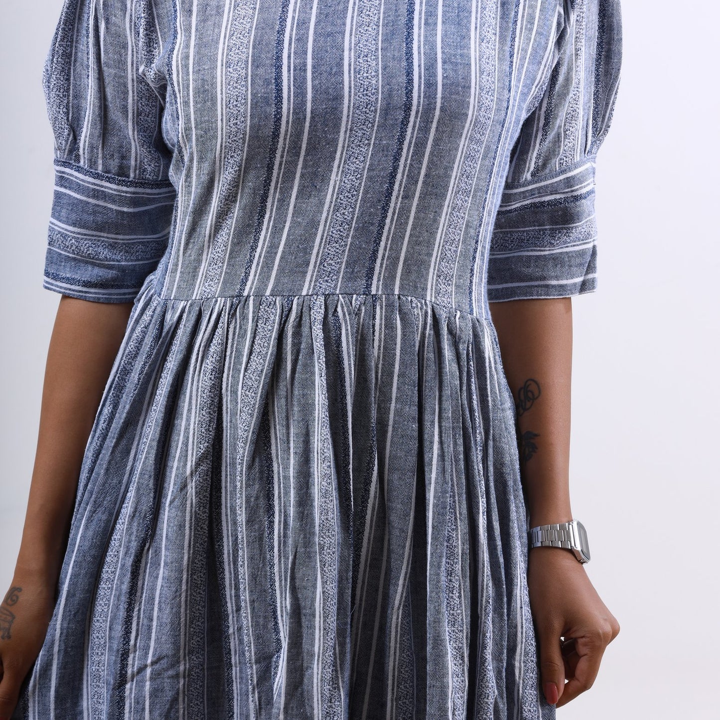 Linen Stone Stripe maxi