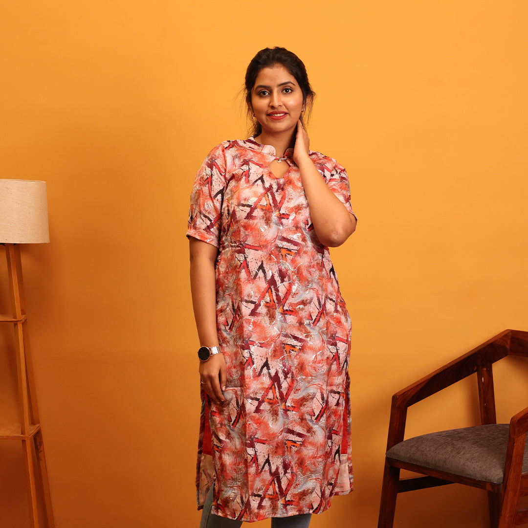 Silk Crepe Embroidery Kurta