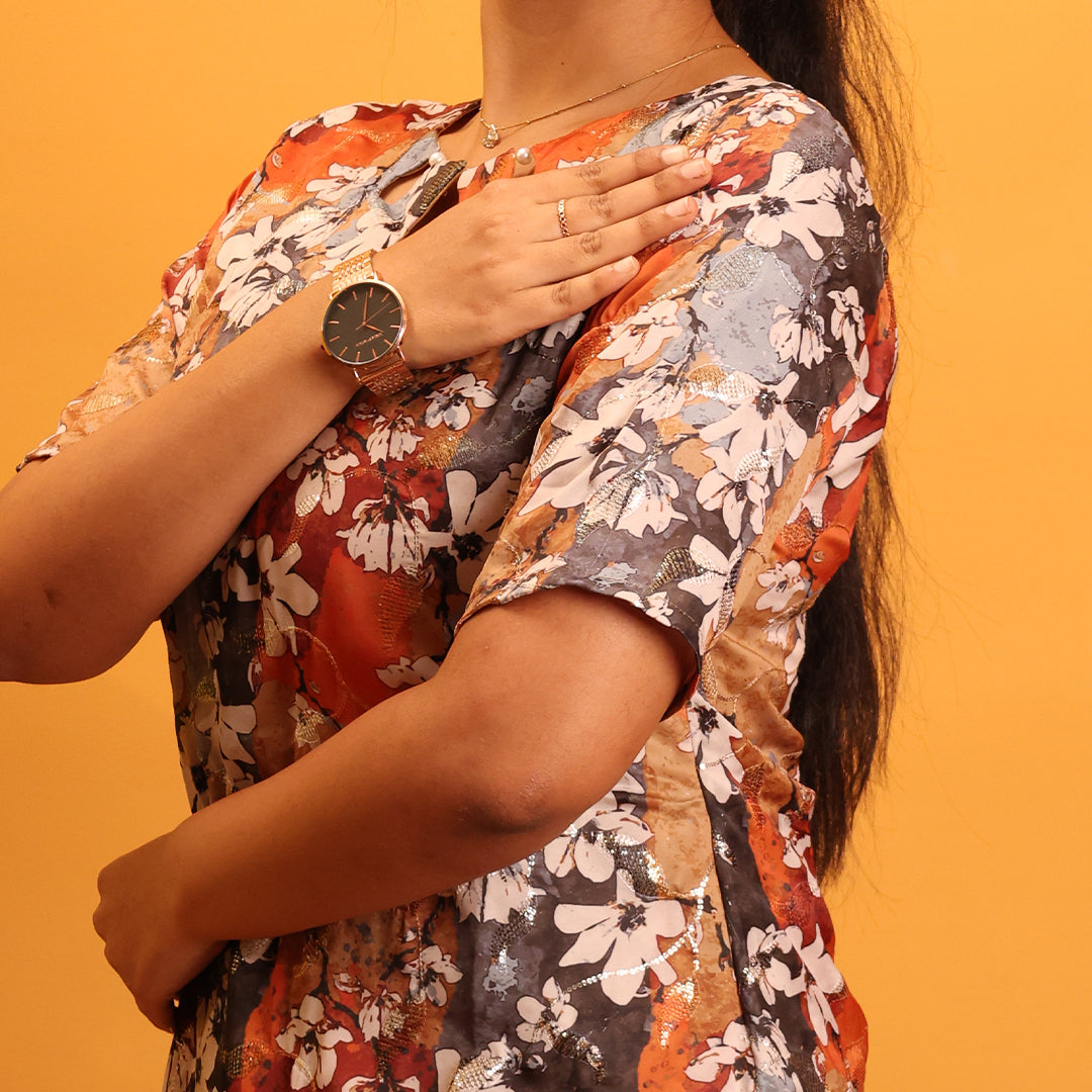 Silk Crepe Embroidery Kurta