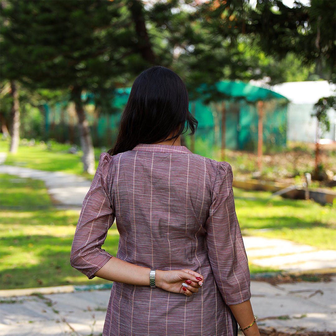 Chanderi Stripes kurta