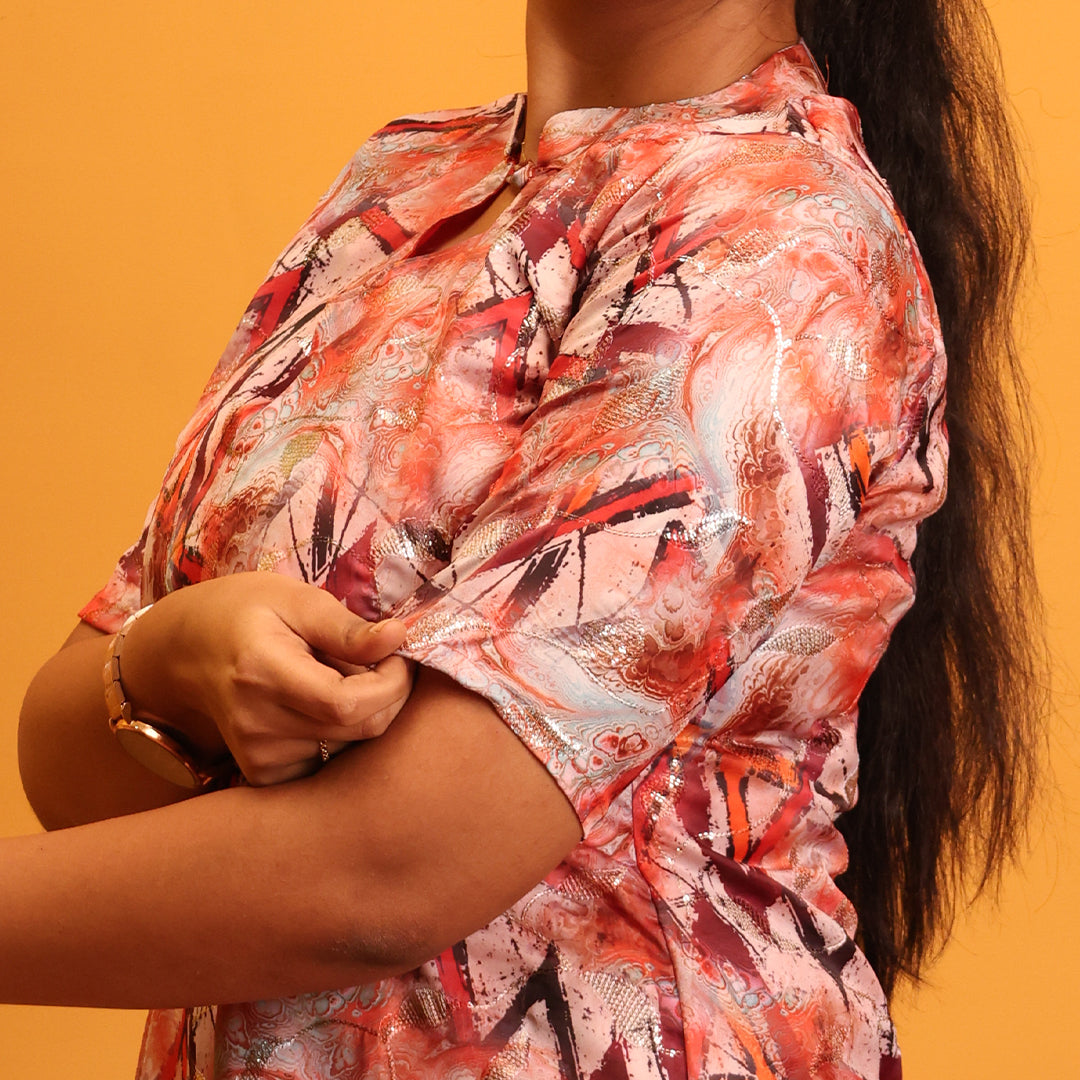 Silk Crepe Embroidery Kurta