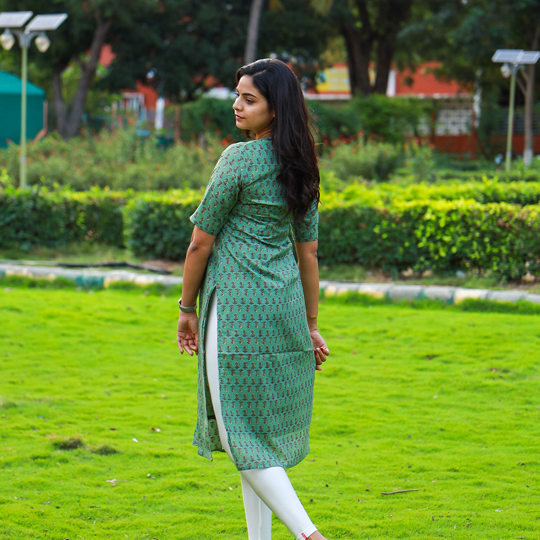 Cotton Green kurta