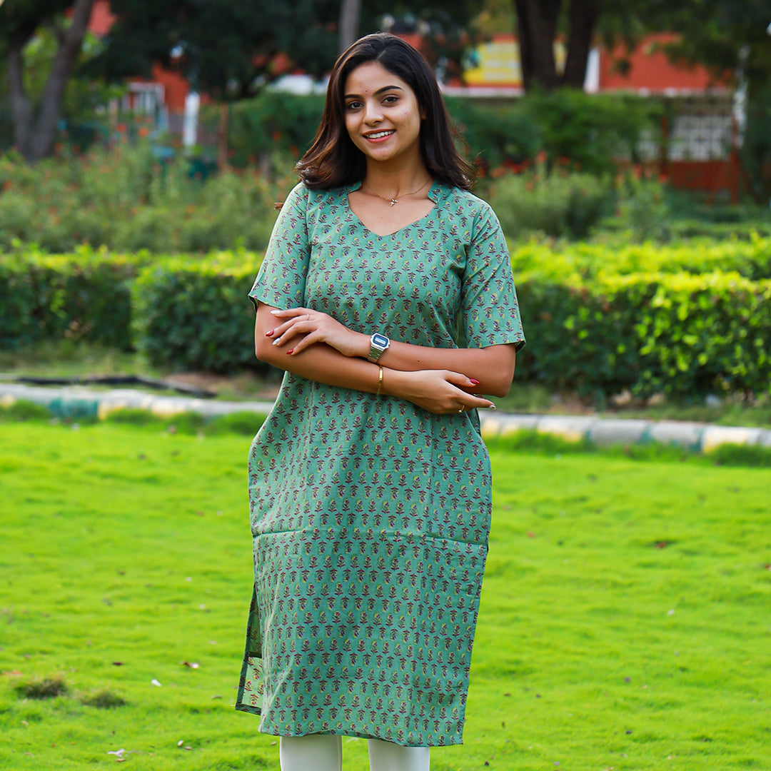 Cotton Green kurta