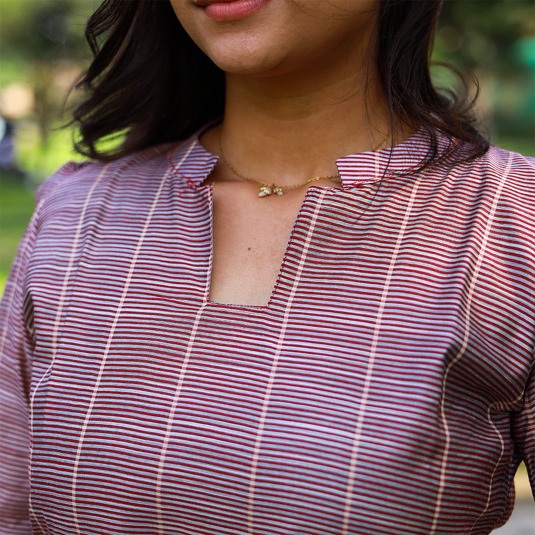 Chanderi Stripes kurta