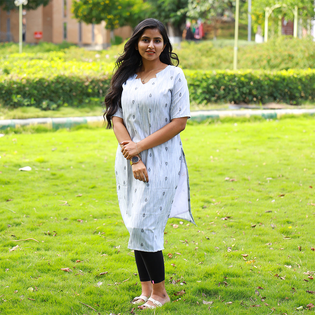 Cotton Dye & Dye Bindi Butta kurta