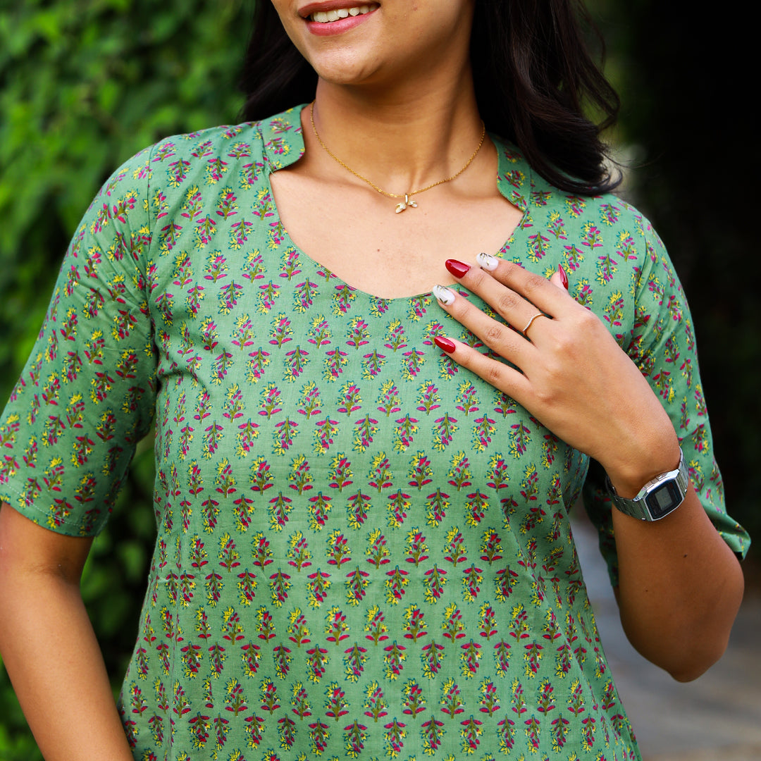 Cotton Green kurta