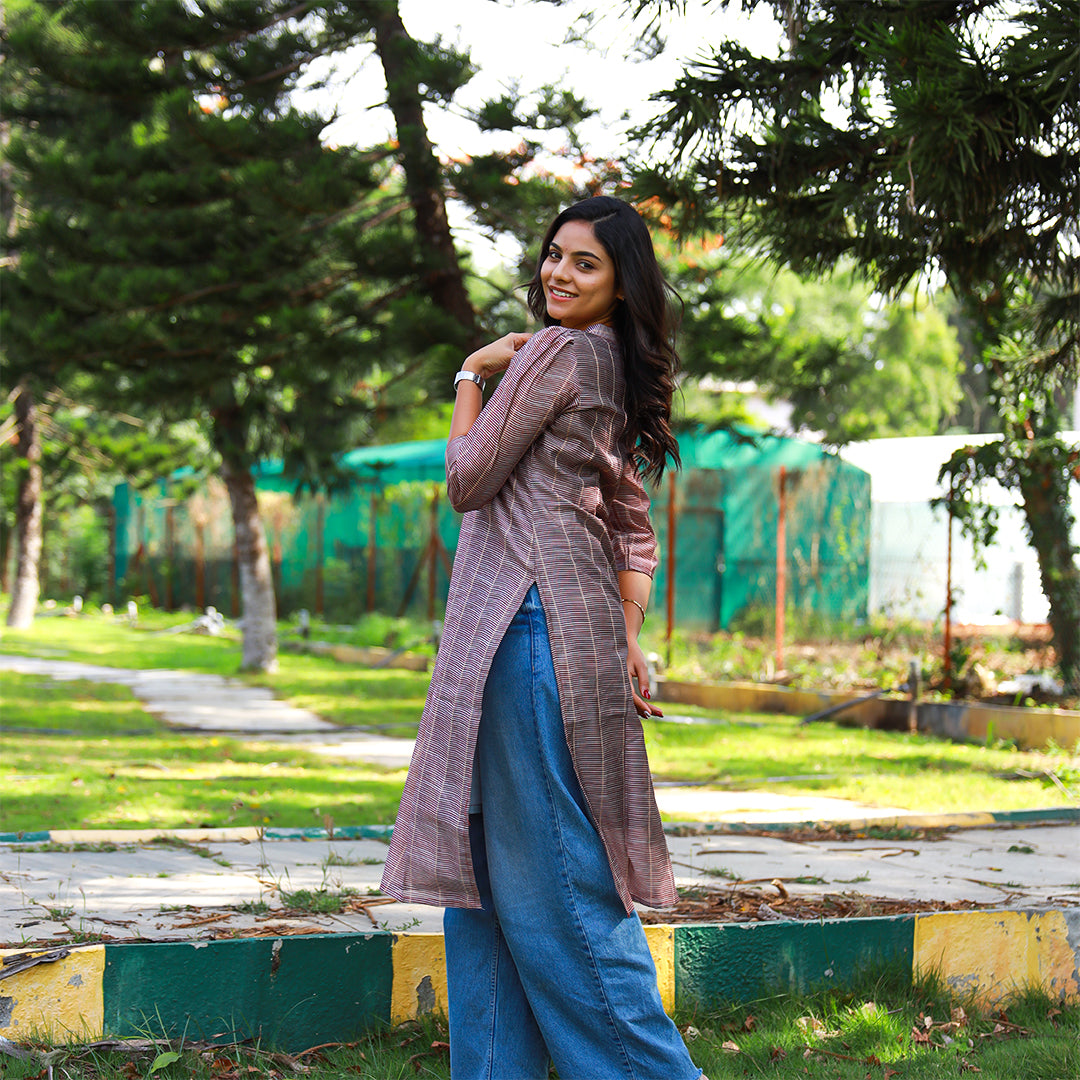 Chanderi Stripes kurta