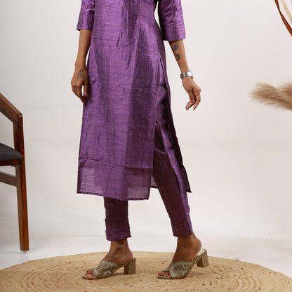 Raw Silk Mini Zari Top and Bottom