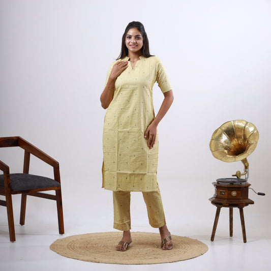 Cotton Small Diamond Butta Top and Bottom