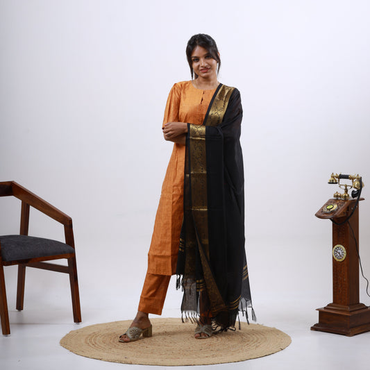 Kocha Zari Silk Set Softsilk Dupatta