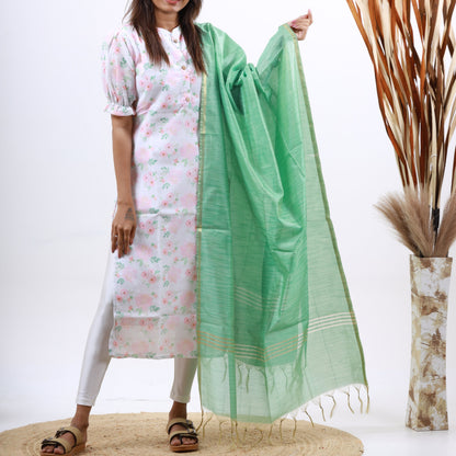 Raw Silk Top and  Dupatta