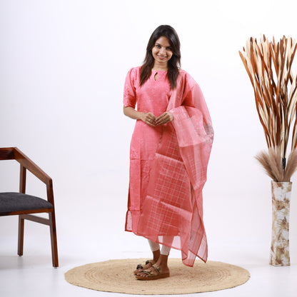Silk Top and dupatta