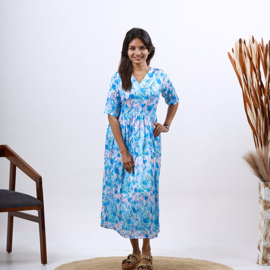 Satin Digital Print maxi