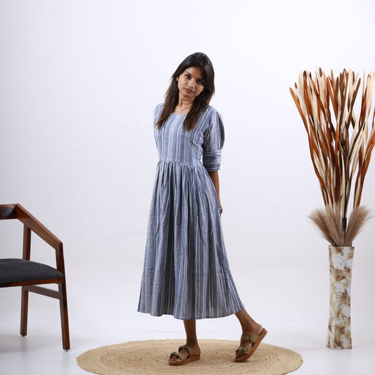 Linen Stone Stripe maxi
