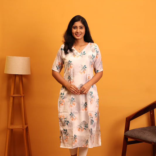 Silk Crepe Cotton Kurta