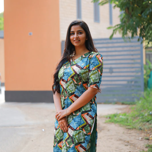 Silk Crepe Embroidery kurta