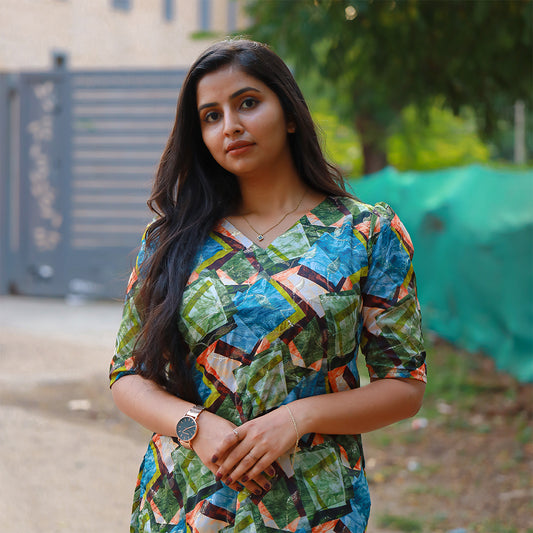 Silk Crepe Embroidery kurta