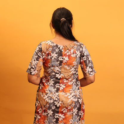 Silk Crepe Embroidery Kurta