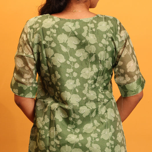 Kota Cotton Green Kurta