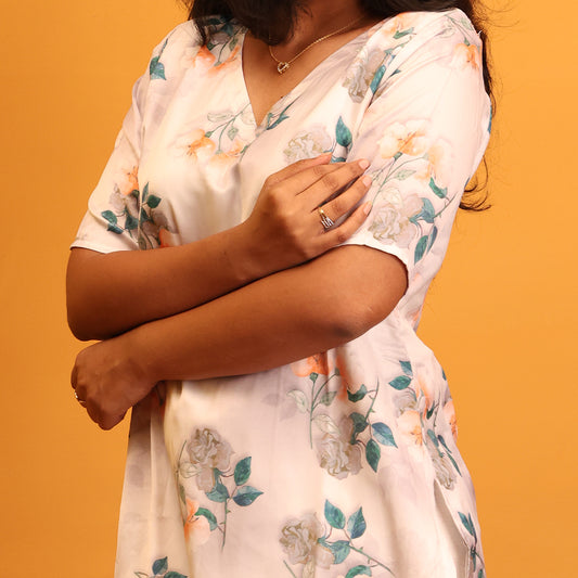 Silk Crepe Cotton Kurta