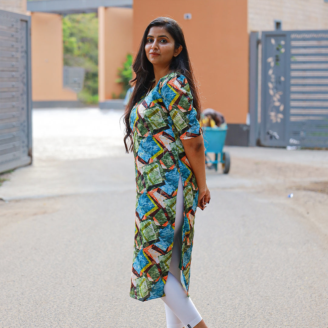Silk Crepe Embroidery kurta