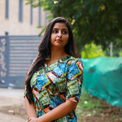 Silk Crepe Embroidery kurta