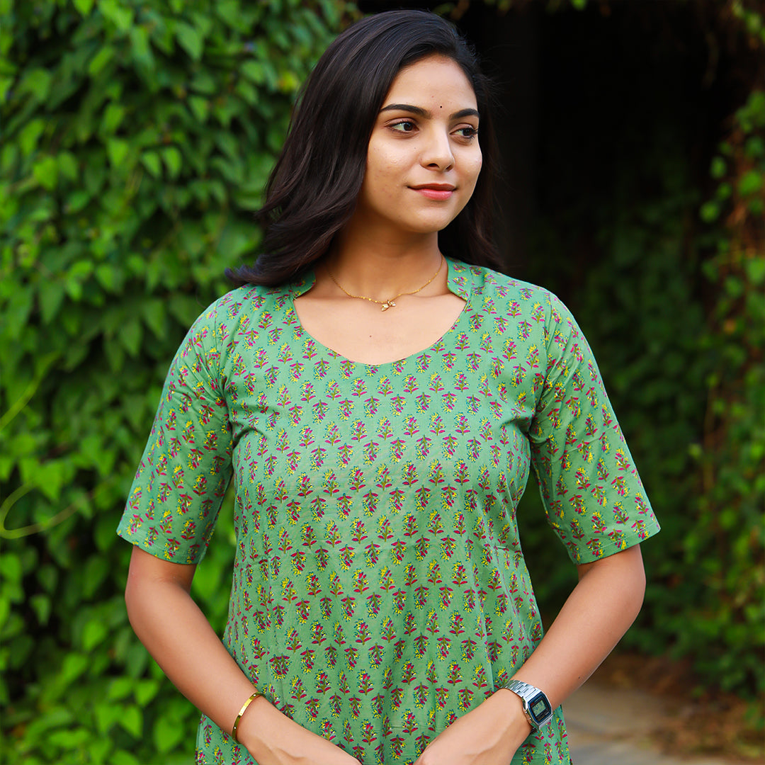 Cotton Green kurta