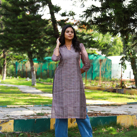 Chanderi Stripes kurta