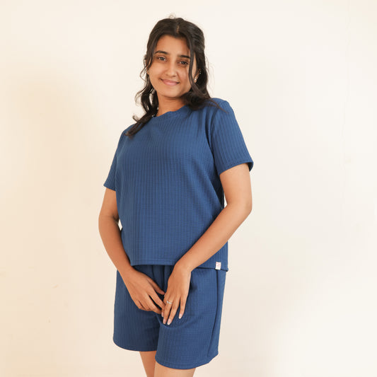 Cotton Round Neck Top + Short Nightwears