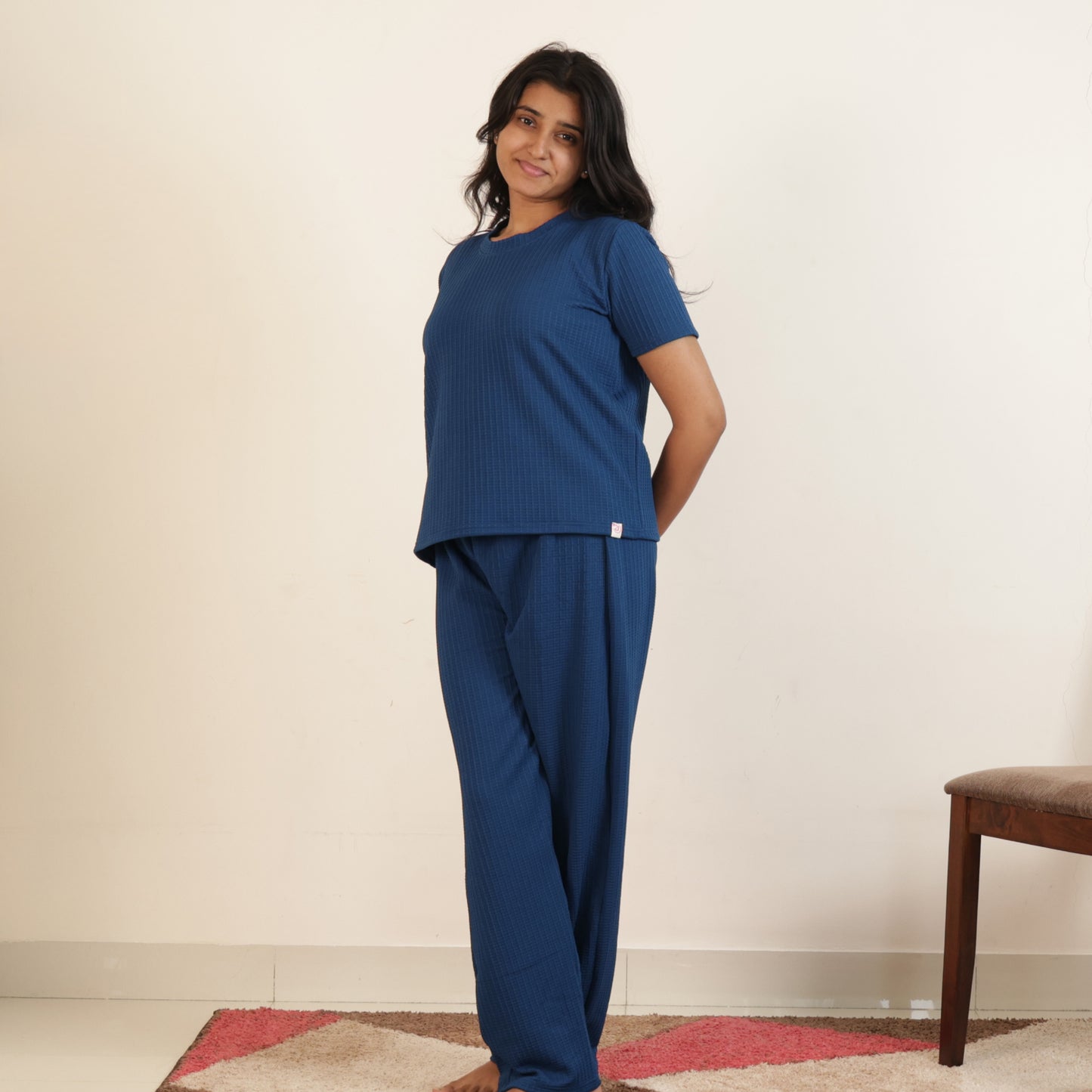 Cotton Round Neck Top + Pant Nightwears