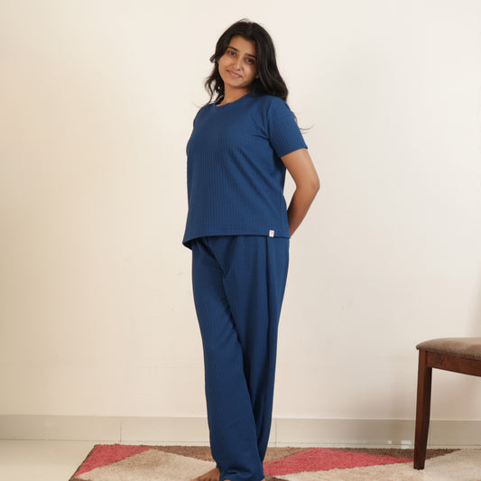 Cotton Round Neck Top + Pant Nightwears