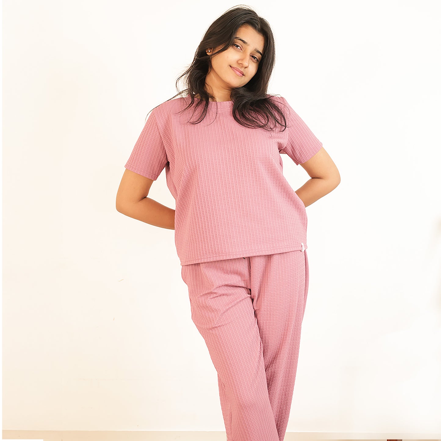 Cotton Round Neck Top + Pant Nightwears