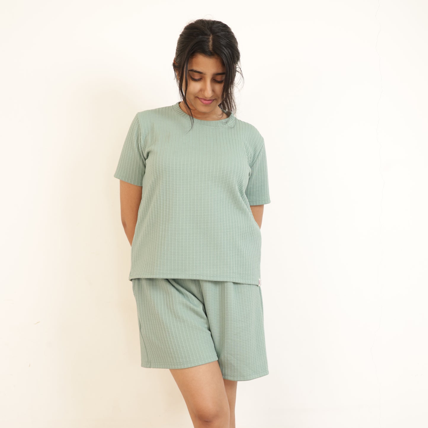 Cotton Round Neck Top + Short Nightwears